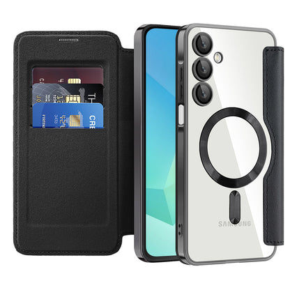 Funda MagSafe para Samsung Galaxy A16 5G A166 / A16 4G A165, Techsuit, SmartMag Book, Negra