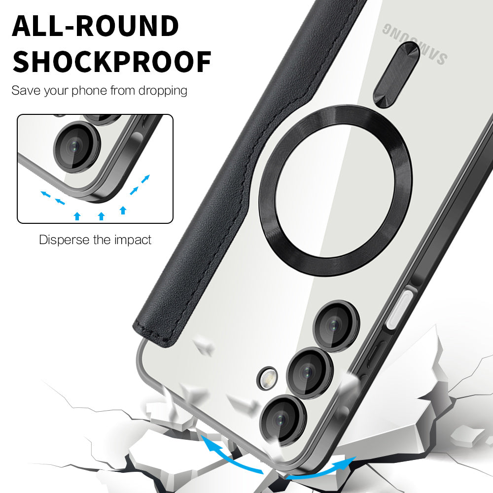 Funda MagSafe para Samsung Galaxy A16 5G A166 / A16 4G A165, Techsuit, SmartMag Book, Negra
