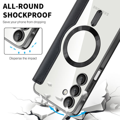 Funda MagSafe para Samsung Galaxy A16 5G A166 / A16 4G A165, Techsuit, SmartMag Book, Negra