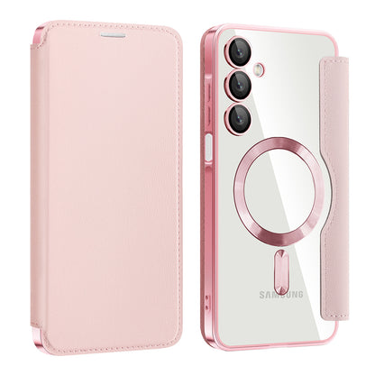 Funda MagSafe para Samsung Galaxy A16 5G A166 / A16 4G A165, Techsuit, SmartMag Book, Rosa