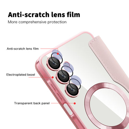 Funda MagSafe para Samsung Galaxy A16 5G A166 / A16 4G A165, Techsuit, SmartMag Book, Rosa