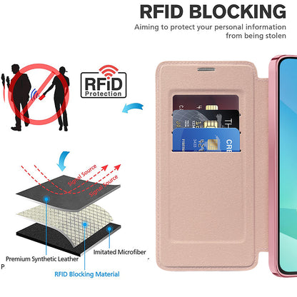 Funda MagSafe para Samsung Galaxy A16 5G A166 / A16 4G A165, Techsuit, SmartMag Book, Rosa