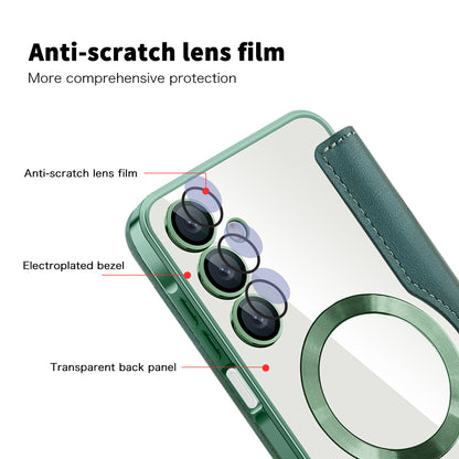 Funda MagSafe para Samsung Galaxy A16 5G A166 / A16 4G A165, Techsuit, SmartMag Book, Verde