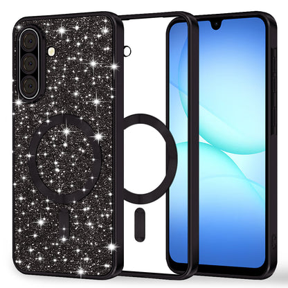 Funda MagSafe para Samsung Galaxy A17 4G / A17 5G, Techsuit, Luxury Glitter, Negra