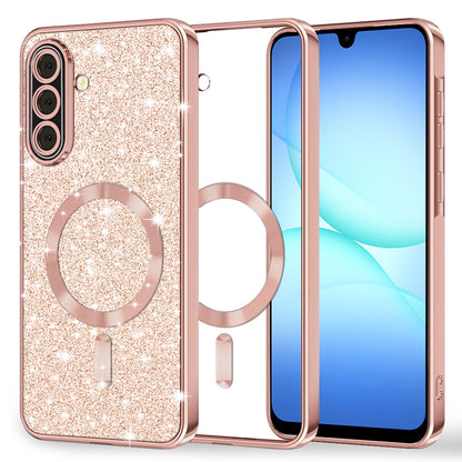 Funda MagSafe para Samsung Galaxy A17 4G / A17 5G, Techsuit, Luxury Glitter, Rosa