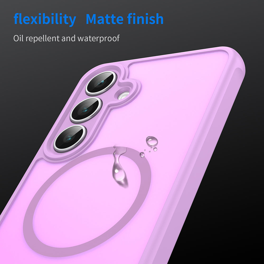 Funda MagSafe para Samsung Galaxy A17 5G, Techsuit, HaloFrost II, Rosa