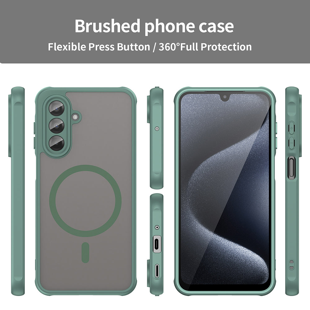 Funda MagSafe para Samsung Galaxy A17 5G, Techsuit, HaloFrost II, Verde