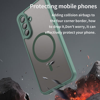 Funda MagSafe para Samsung Galaxy A17 5G, Techsuit, HaloFrost II, Verde