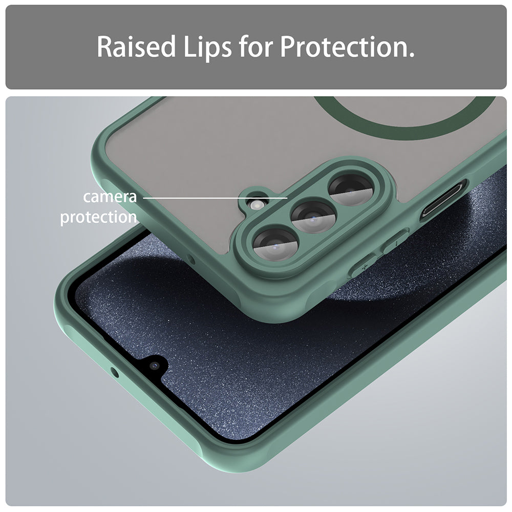 Funda MagSafe para Samsung Galaxy A17 5G, Techsuit, HaloFrost II, Verde