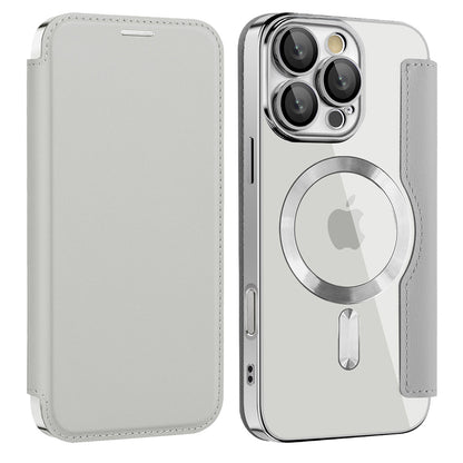Funda MagSafe para Samsung Galaxy A17 5G, Techsuit, SmartMag Book, Gris