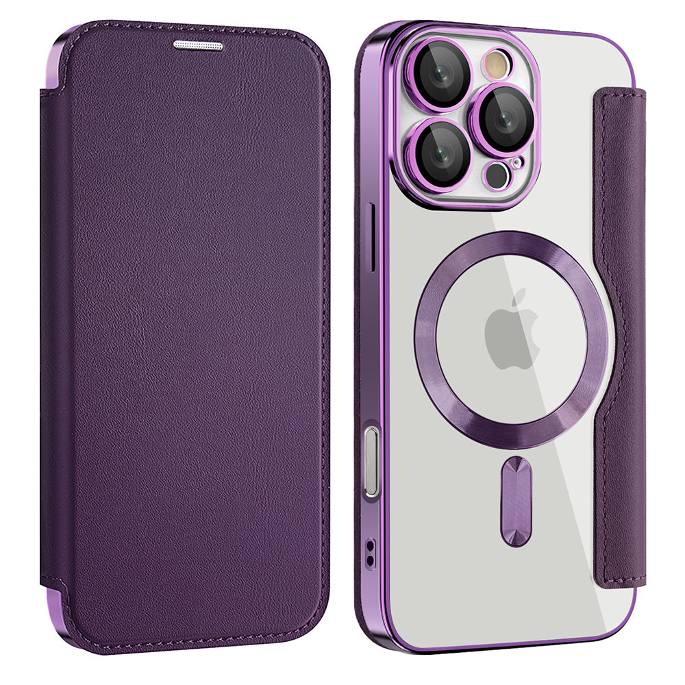 Funda MagSafe para Samsung Galaxy A17 5G, Techsuit, SmartMag Book, Morado