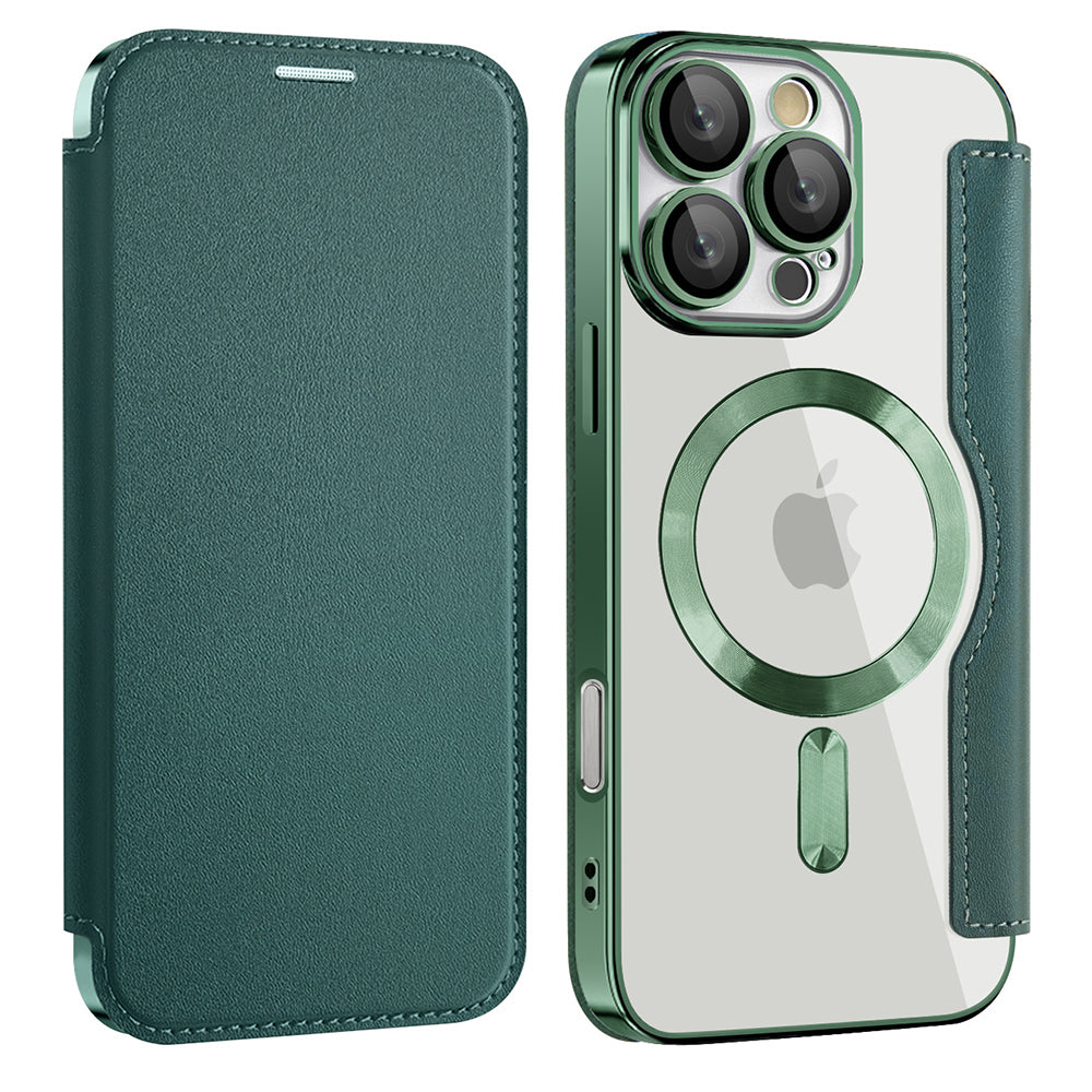 Funda MagSafe para Samsung Galaxy A17 5G, Techsuit, SmartMag Book, Verde