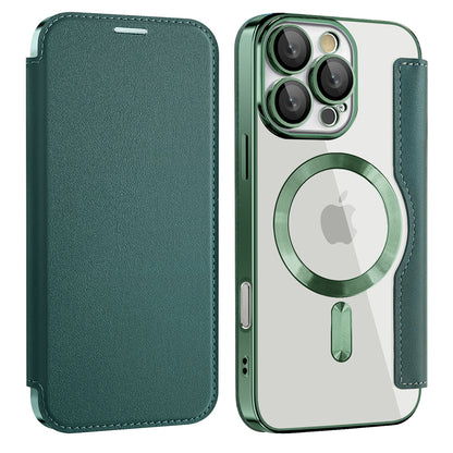 Funda MagSafe para Samsung Galaxy A17 5G, Techsuit, SmartMag Book, Verde