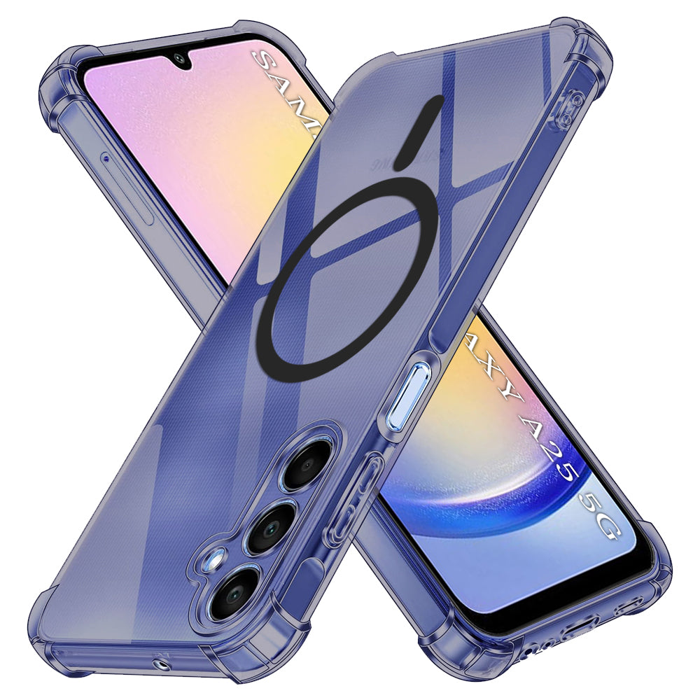 Funda MagSafe para Samsung Galaxy A25 A256, Techsuit, Transparente a prueba de golpes, Ahumado