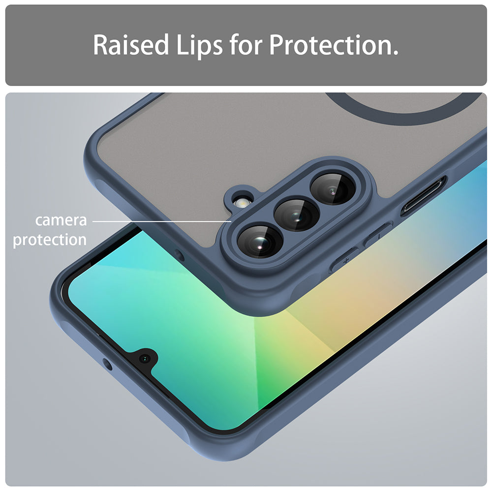 Funda MagSafe para Samsung Galaxy A26 A266, Techsuit, HaloFrost II, Azul Marino