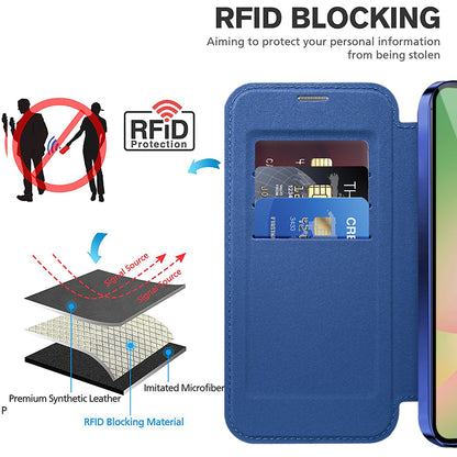 Funda MagSafe para Samsung Galaxy A26 A266, Techsuit, SmartMag Book, Azul