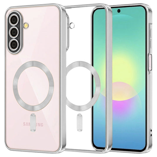 Funda MagSafe para Samsung Galaxy A27 5G, Techsuit, Luxury Crystal, Plateada