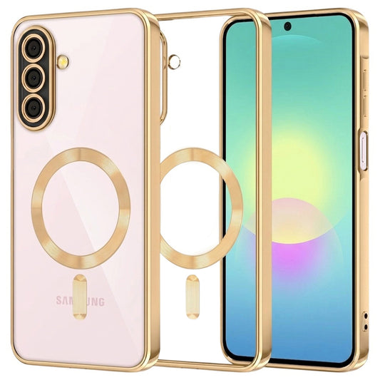 Funda MagSafe para Samsung Galaxy A27 5G, Techsuit, Luxury Crystal, Dorada