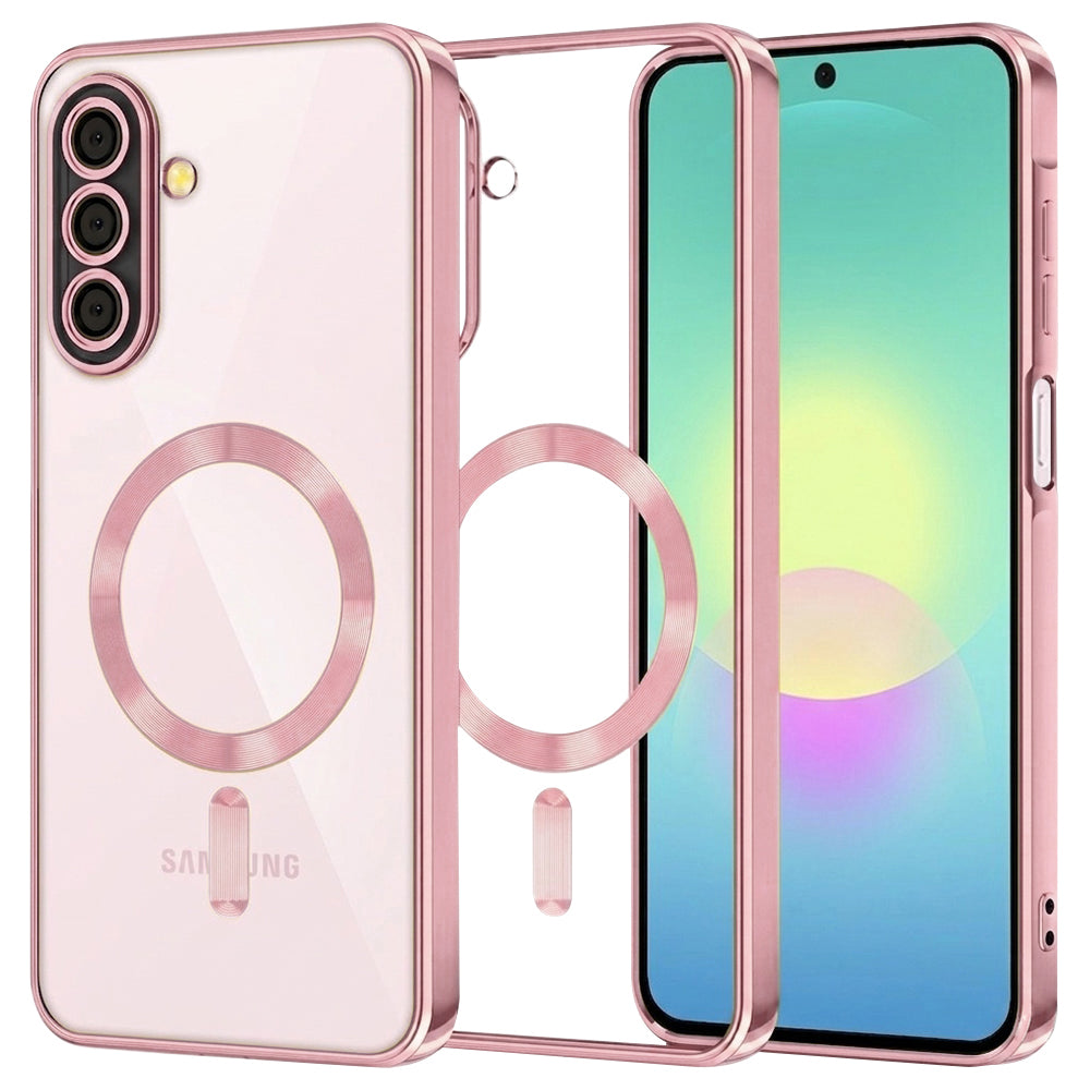 Funda MagSafe para Samsung Galaxy A27 5G, Techsuit, Luxury Crystal, Rosa
