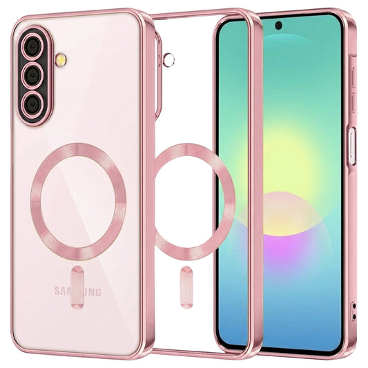 Funda MagSafe para Samsung Galaxy A27 5G, Techsuit, Luxury Crystal, Rosa