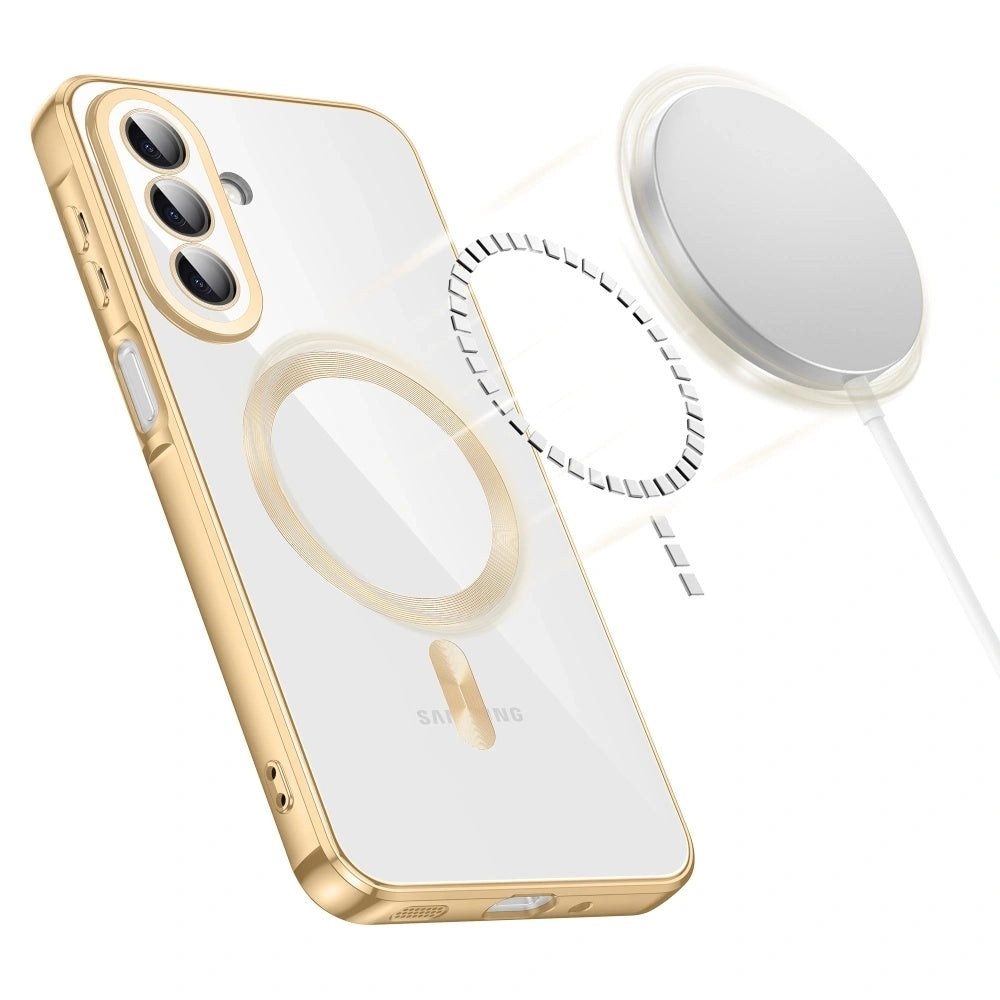 Funda MagSafe para Samsung Galaxy A27 5G, Techsuit, Luxury Crystal, Rosa