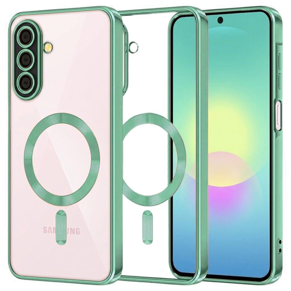 Funda MagSafe para Samsung Galaxy A27 5G, Techsuit, Luxury Crystal, Verde Claro