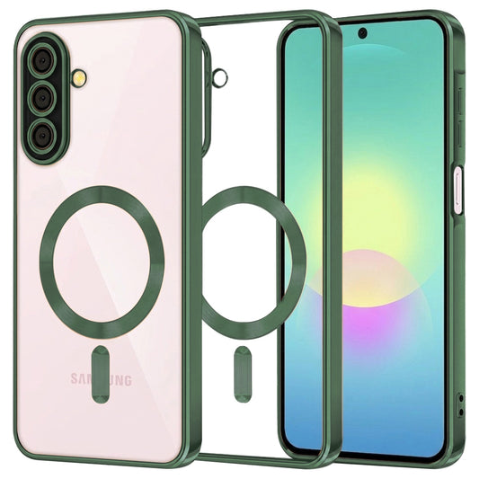 Funda MagSafe para Samsung Galaxy A27 5G, Techsuit, Luxury Crystal, Verde Oscuro