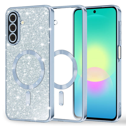 Funda MagSafe para Samsung Galaxy A27 5G, Techsuit, Luxury Glitter, Azul