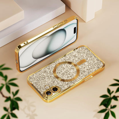 Funda MagSafe para Samsung Galaxy A27 5G, Techsuit, Luxury Glitter, Azul