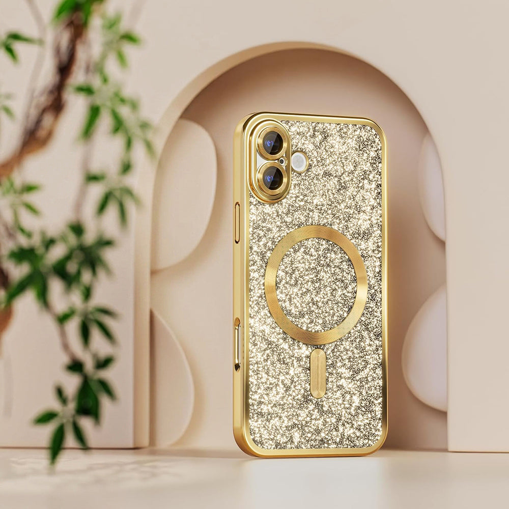 Funda MagSafe para Samsung Galaxy A27 5G, Techsuit, Luxury Glitter, Morado Oscuro