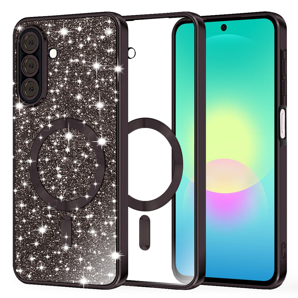 Funda MagSafe para Samsung Galaxy A27 5G, Techsuit, Luxury Glitter, Negra