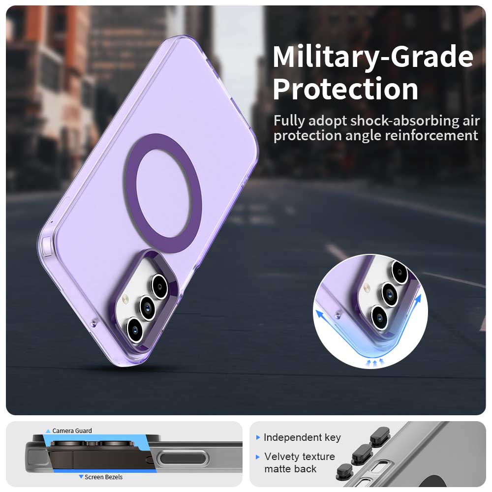 Funda MagSafe para Samsung Galaxy A35 5G A356, Techsuit, CandyCase, Morado
