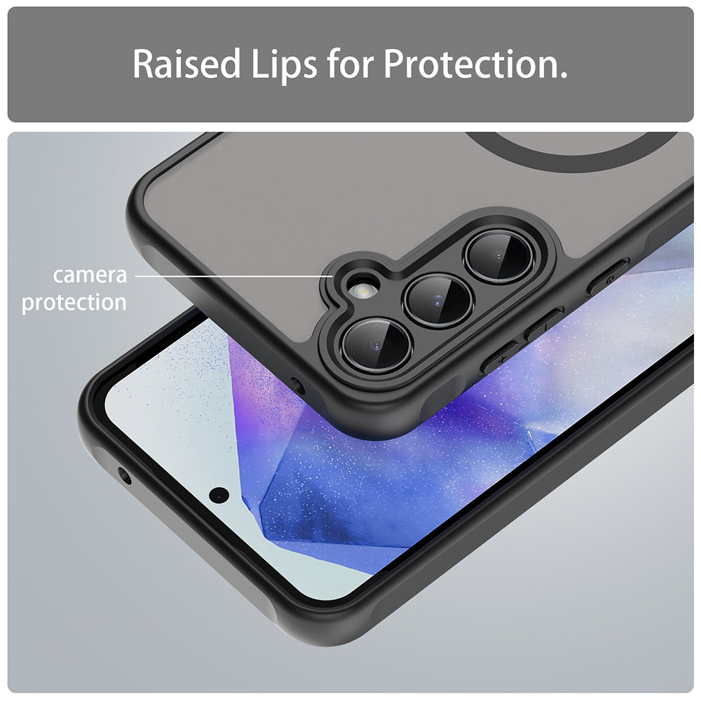 MagSafe Case for Samsung Galaxy A35 5G A356, Techsuit, HaloFrost II, Black