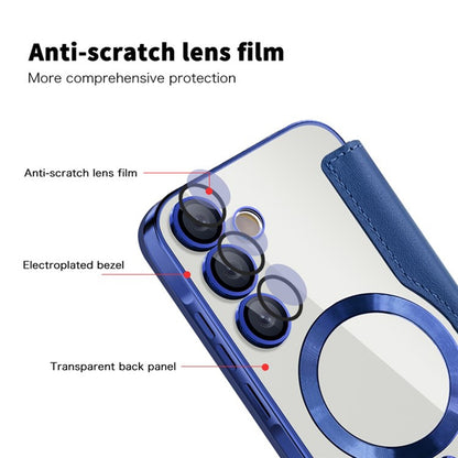 MagSafe Case for Samsung Galaxy A35 5G A356, Techsuit, SmartMag Book, Blue