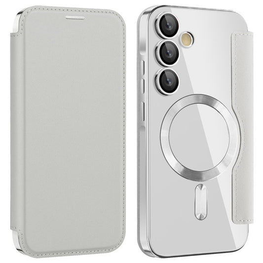 Funda MagSafe para Samsung Galaxy A35 5G A356, Techsuit, SmartMag Book, Gris