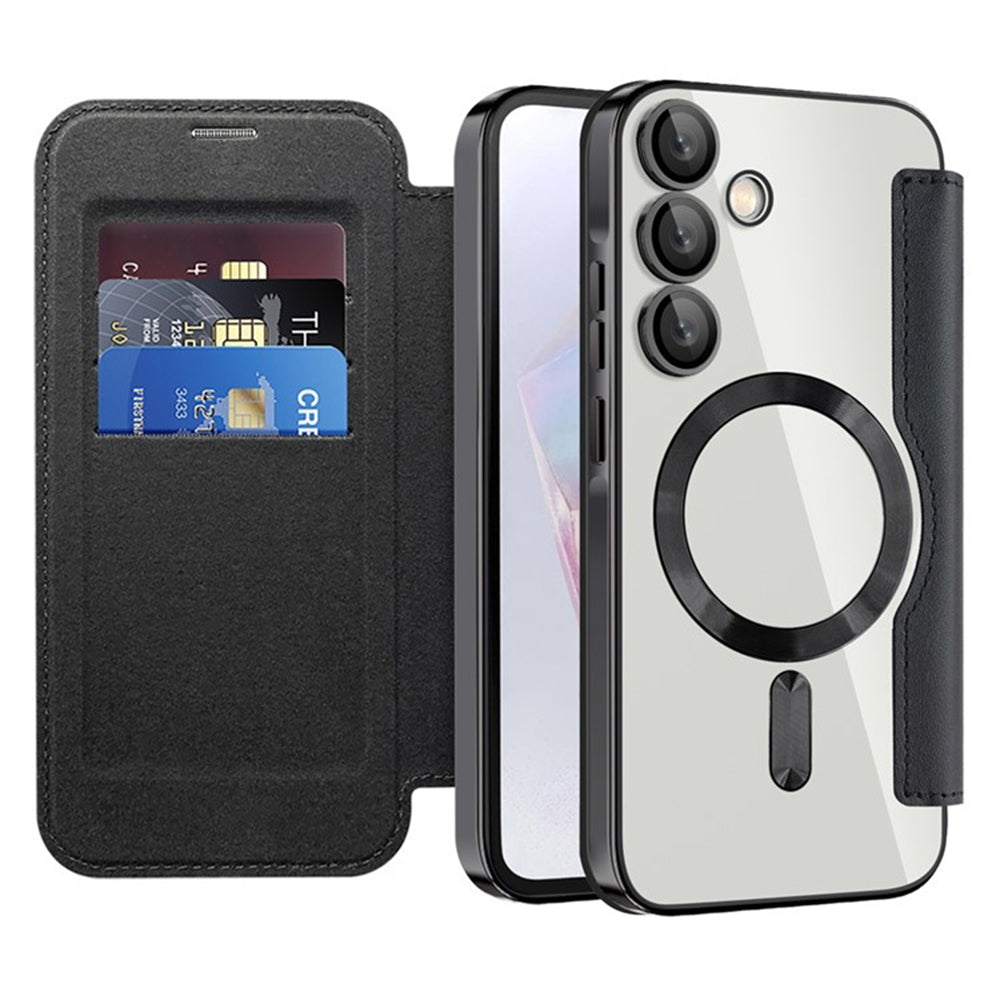 Funda MagSafe para Samsung Galaxy A35 5G A356, Techsuit, SmartMag Book, Negra