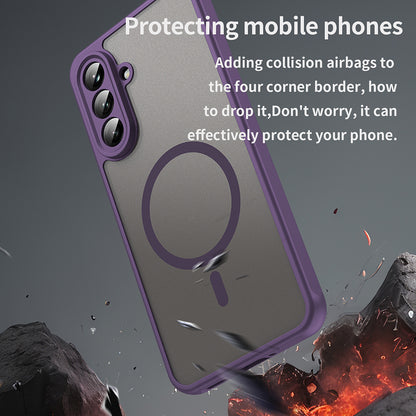 Funda MagSafe para Samsung Galaxy A36 A366, Techsuit, HaloFrost II, Morado