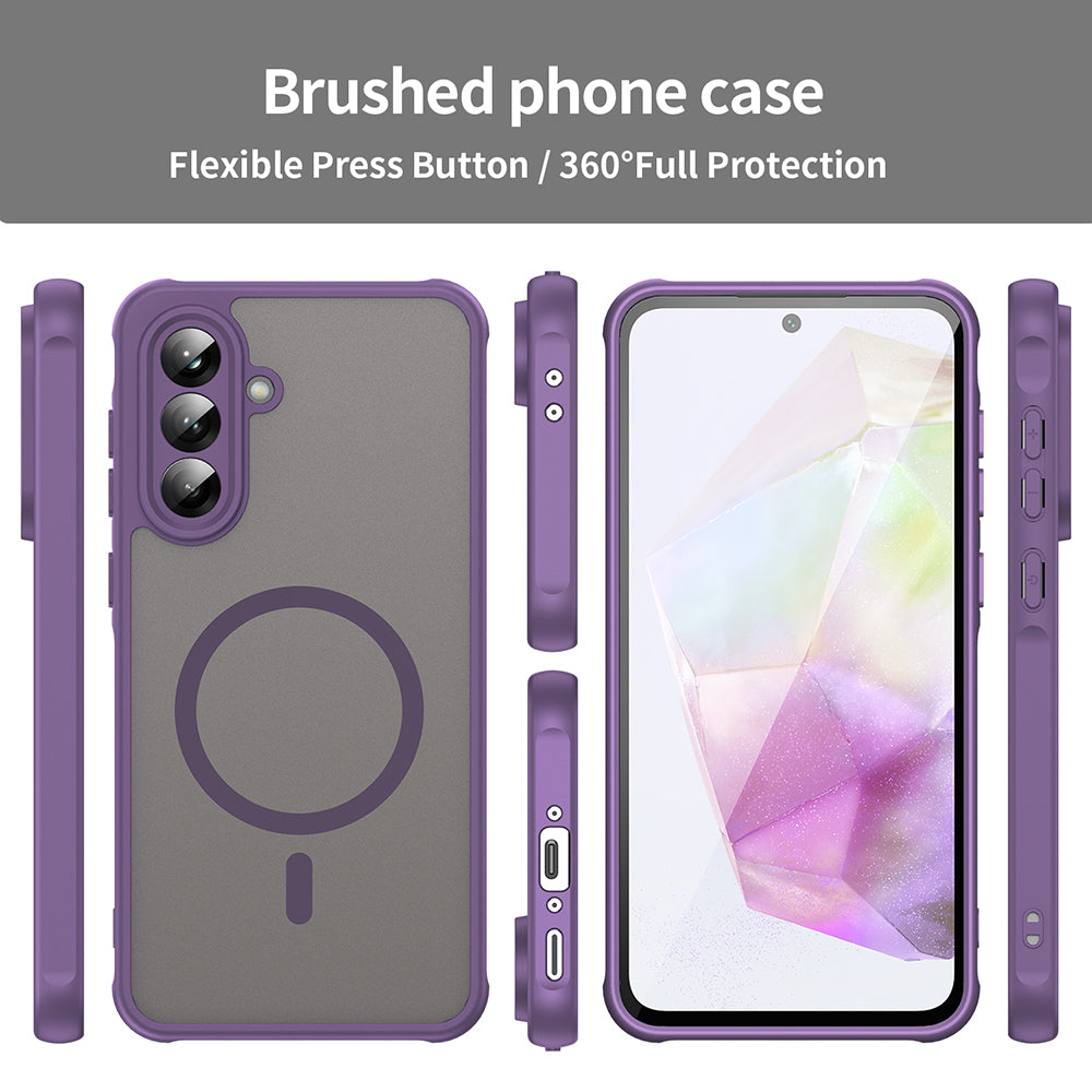 Funda MagSafe para Samsung Galaxy A36 A366, Techsuit, HaloFrost II, Morado