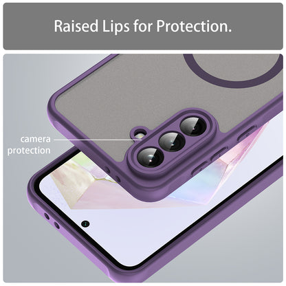 Funda MagSafe para Samsung Galaxy A36 A366, Techsuit, HaloFrost II, Morado
