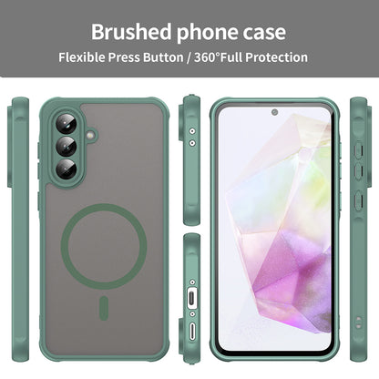 Funda MagSafe para Samsung Galaxy A36 A366, Techsuit, HaloFrost II, Verde