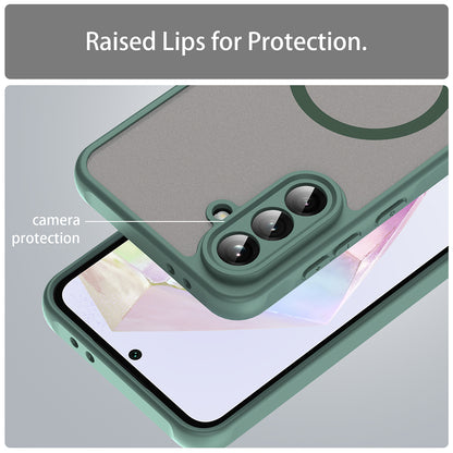 Funda MagSafe para Samsung Galaxy A36 A366, Techsuit, HaloFrost II, Verde