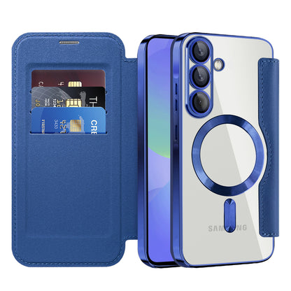 Funda MagSafe para Samsung Galaxy A36 A366, Techsuit, SmartMag Book, Azul