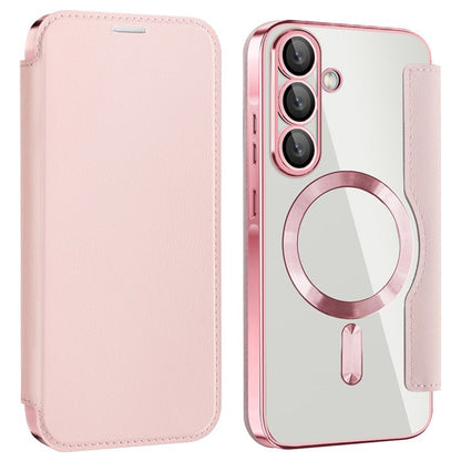 MagSafe Case for Samsung Galaxy A36 A366, Techsuit, SmartMag Book, Pink