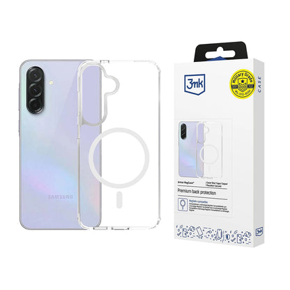 Funda MagSafe para Samsung Galaxy A37 5G, 3MK, Armor MagCase, Transparente