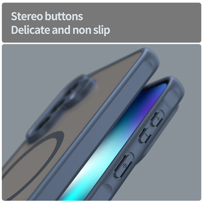 Funda MagSafe para Samsung Galaxy A37 5G, Techsuit, HaloFrost II, Azul Marino