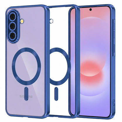Funda MagSafe para Samsung Galaxy A37 5G, Techsuit, Luxury Crystal, Azul Oscuro