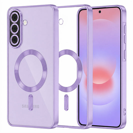 Funda MagSafe para Samsung Galaxy A37 5G, Techsuit, Luxury Crystal, Morado Claro