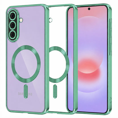 Funda MagSafe para Samsung Galaxy A37 5G, Techsuit, Luxury Crystal, Verde Claro