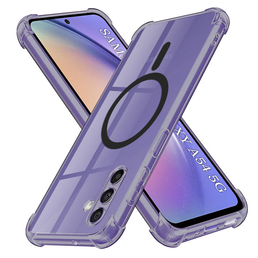 Funda MagSafe para Samsung Galaxy A54 A546, Techsuit, Transparente a prueba de golpes, Ahumado