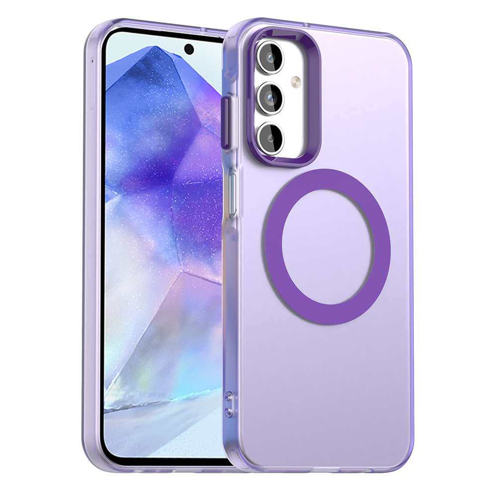 Funda MagSafe para Samsung Galaxy A55 5G A556, Techsuit, CandyCase, Morado